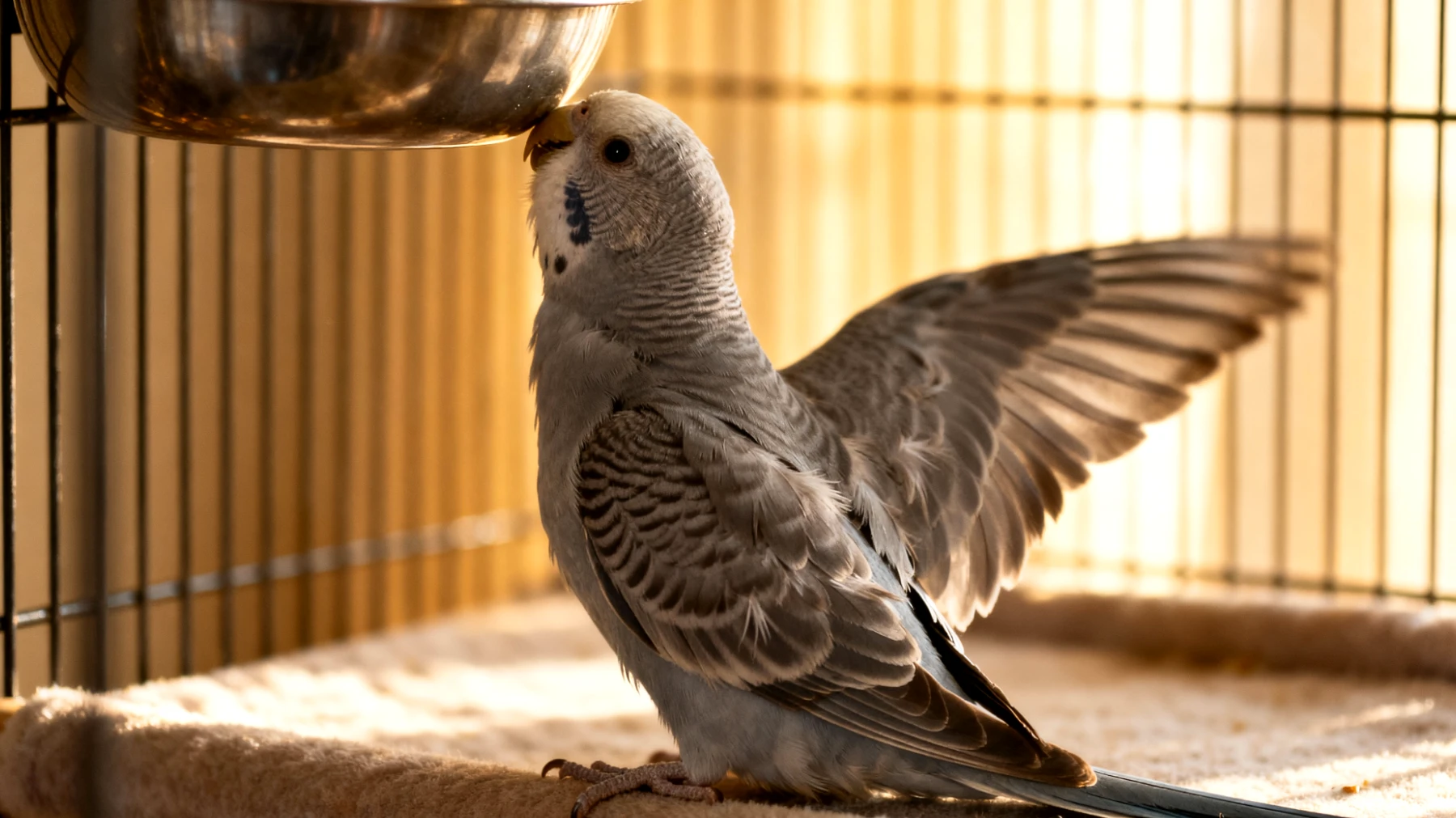 Ältere Wellensittiche benötigen angepasste Pflegeprodukte und altersgerechtes Zubehör, da ihre Mobilität eingeschränkt ist und herkömmliche Sitzstangen oder Näpfe schwer erreichbar sein können"