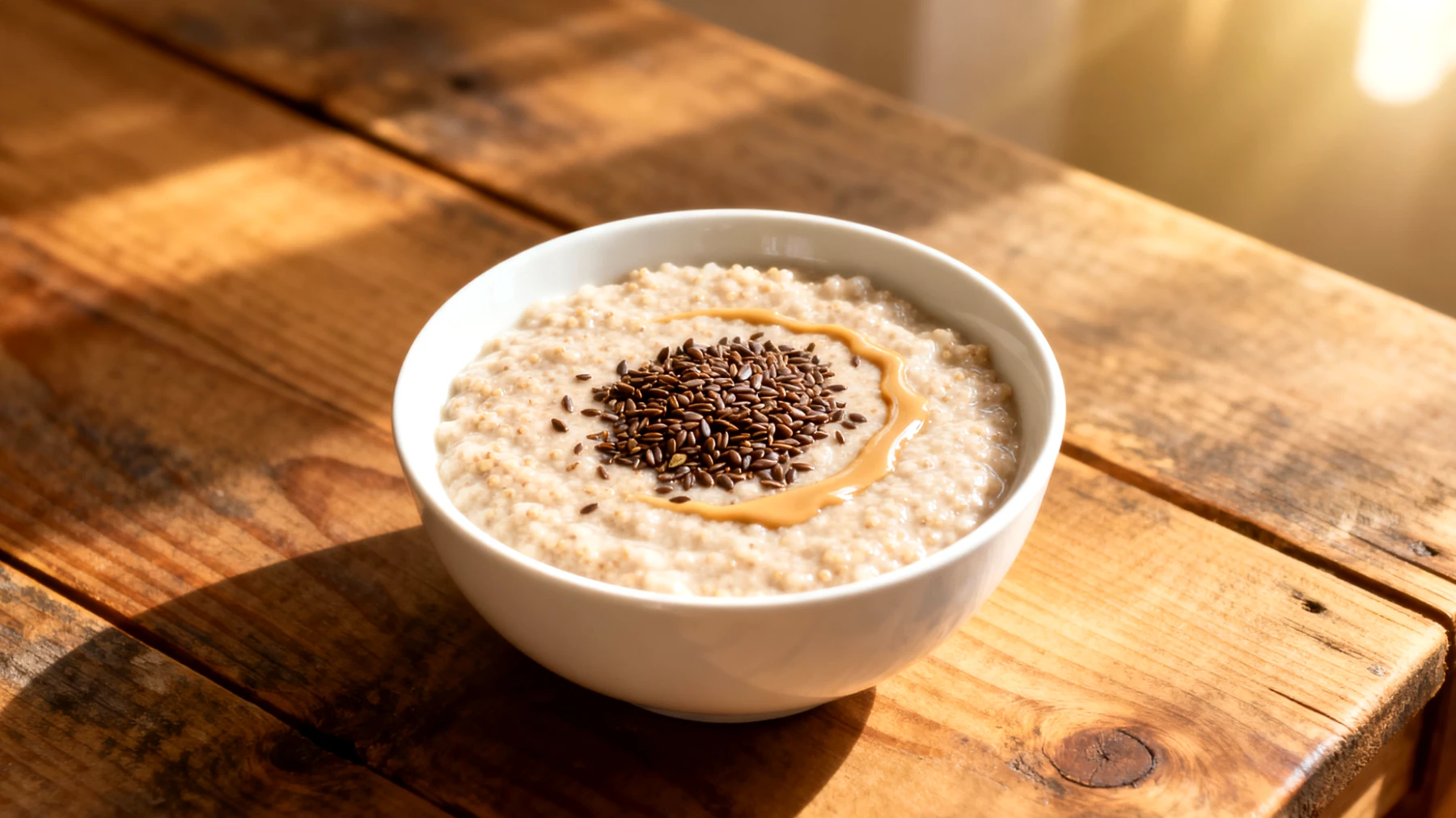 Amaranth-Porridge mit Hanfsamen und Tahini"
