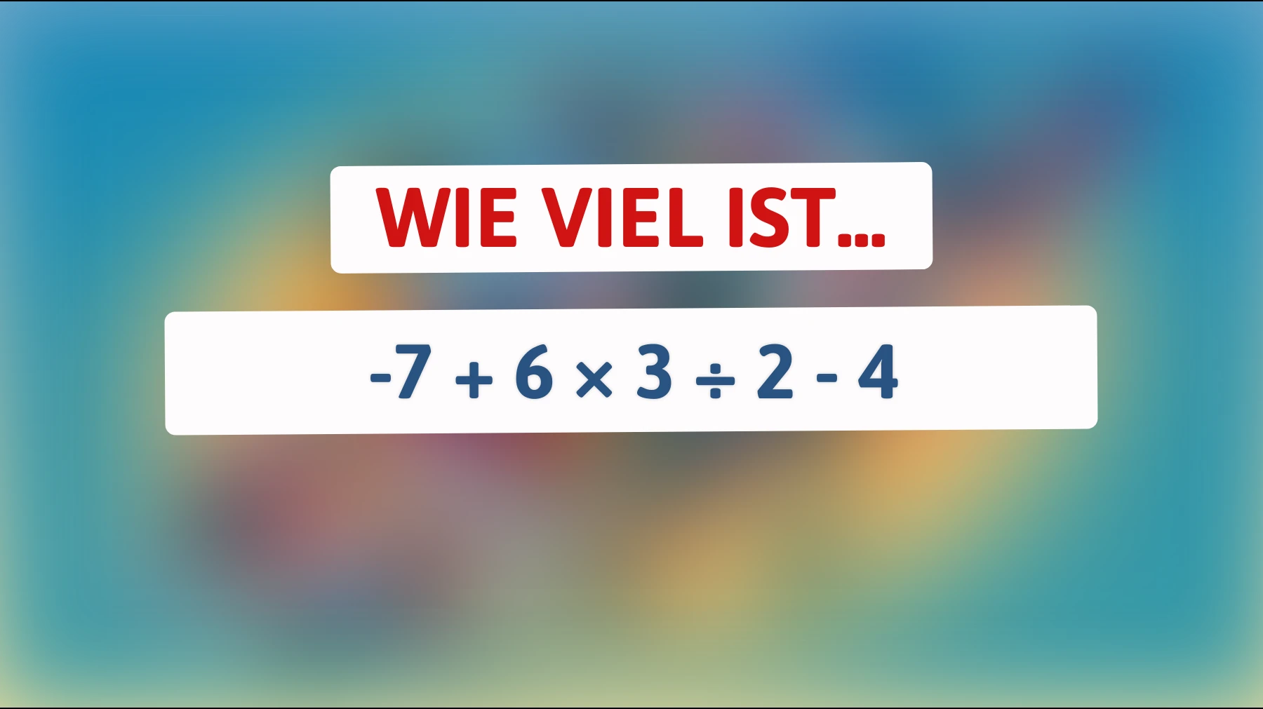 Dieses knifflige Rätsel bringt selbst die schlausten Köpfe an ihre Grenzen: Kannst du das Ergebnis berechnen?"
