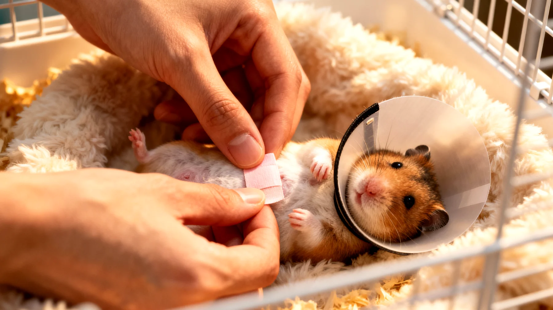 Hamster benötigen nach einer Kastration besondere Pflege und Aufmerksamkeit, um Komplikationen zu vermeiden und eine schnelle Genesung zu gewährleisten, einschließlich angepasster Käfighygiene, Wundpflege und Überwachung auf Verhaltensänderungen"