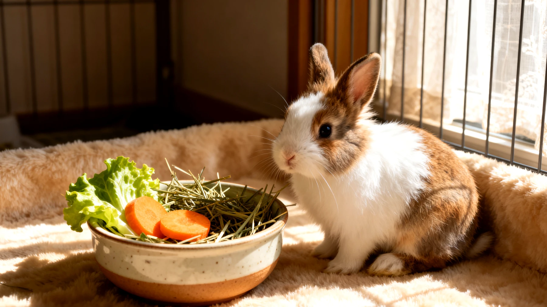 Kaninchenjungtiere benötigen eine altersgerechte tägliche Routine mit ausgewogener Fütterung, regelmäßigen Bewegungsphasen und Ruhepausen, um gesund heranzuwachsen und sich optimal zu entwickeln"
