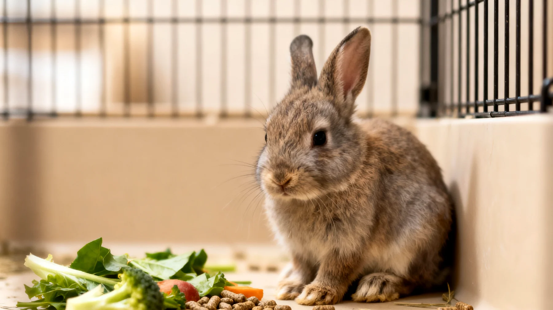 Junges Kaninchen verweigert die Futteraufnahme oder zeigt Verdauungsprobleme nach der Umstellung auf feste Nahrung"