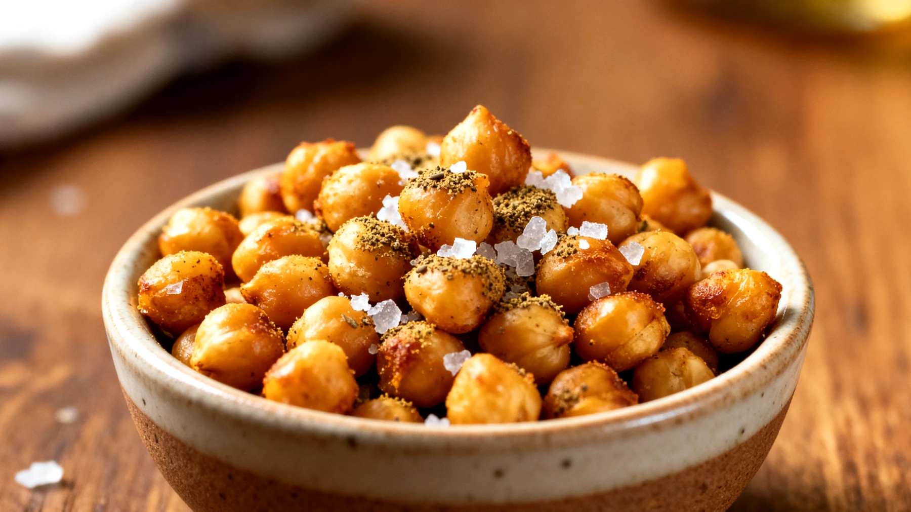 Kichererbsen-Röstnüsse mit Meersalz und Kreuzkümmel"