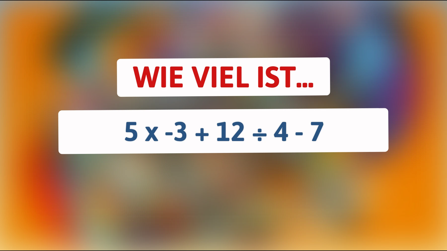 Nur 1% der Menschen schaffen es: Kannst du dieses knifflige Rätsel lösen und die richtige Antwort herausfinden?"