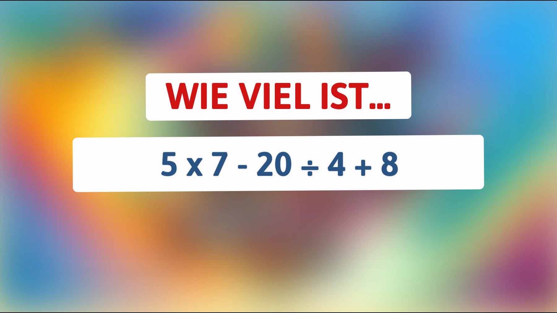 Nur Genies können dieses einfache mathematische Rätsel lösen! Schaffst du es ohne Taschenrechner?"