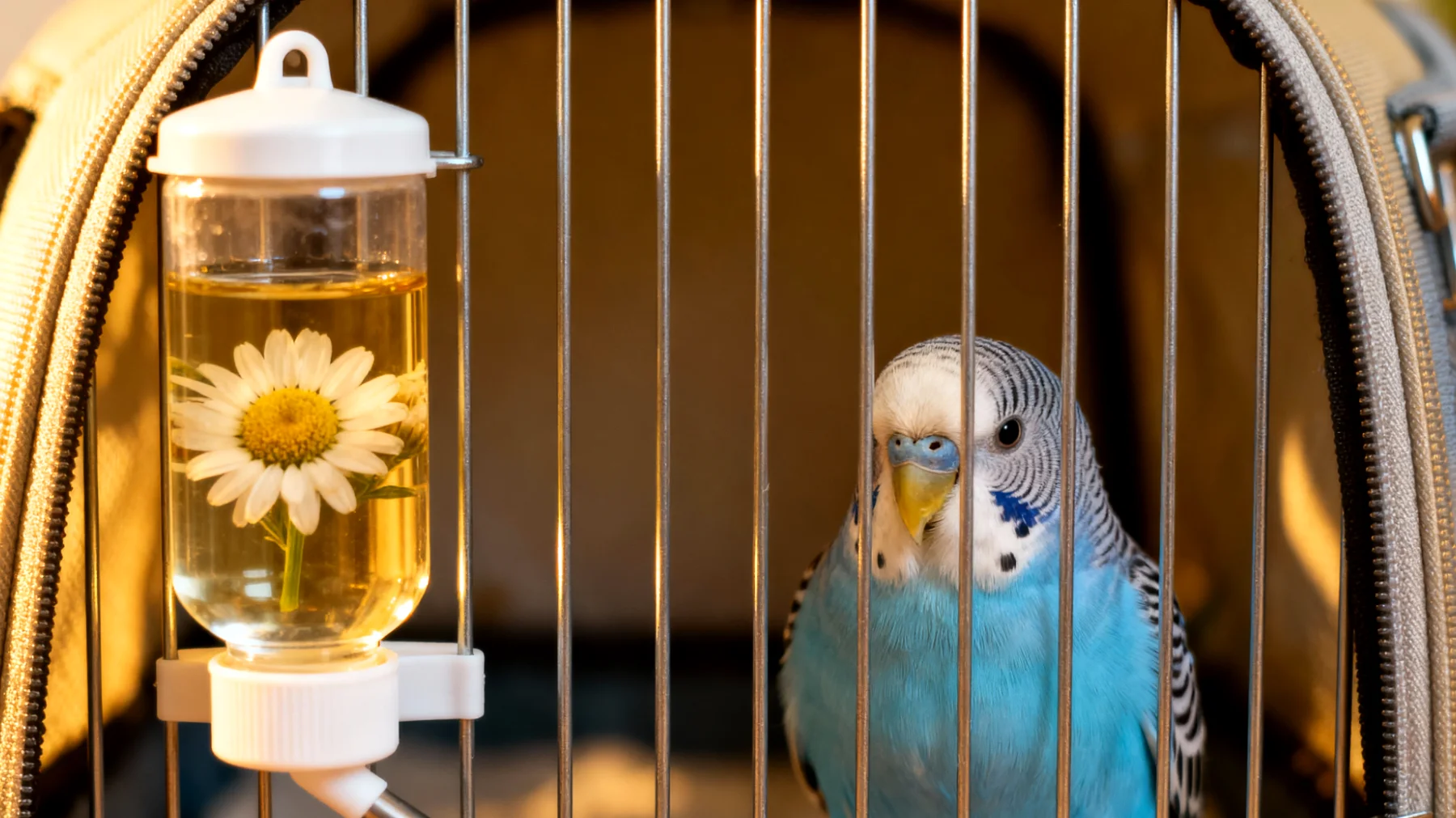 Wellensittiche leiden häufig unter Stress und Angst während einer Reise, was zu gesundheitlichen Problemen wie Atemnot, Durchfall oder sogar Schockzuständen führen kann. Natürliche Lösungen wie Kamillentee im Trinkwasser, Bach-Blüten (Rescue Remedy) und beruhigende ätherische Öle können helfen, den Vogel zu entspannen und die Reise stressfreier zu gestalten."